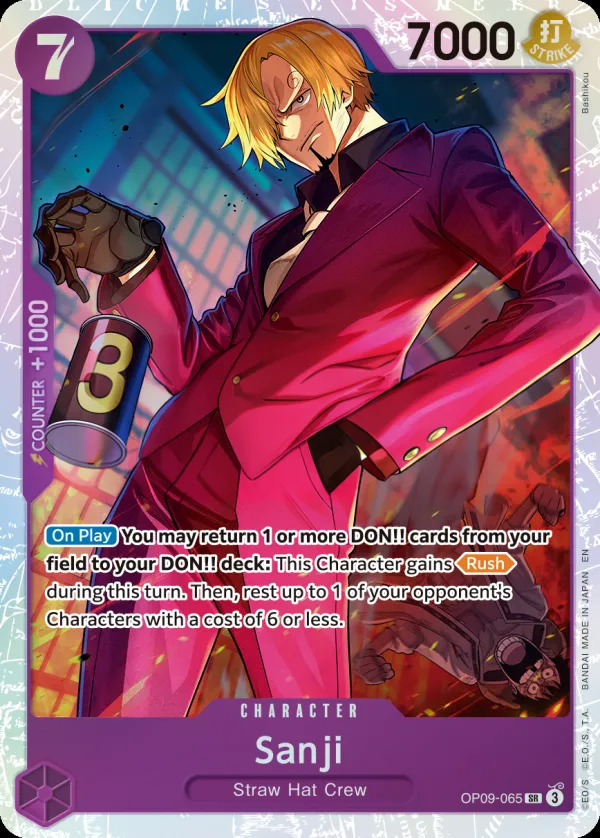Emperors in the New World 영어판 Sanji OP09-065 · 재록 카드 앞면