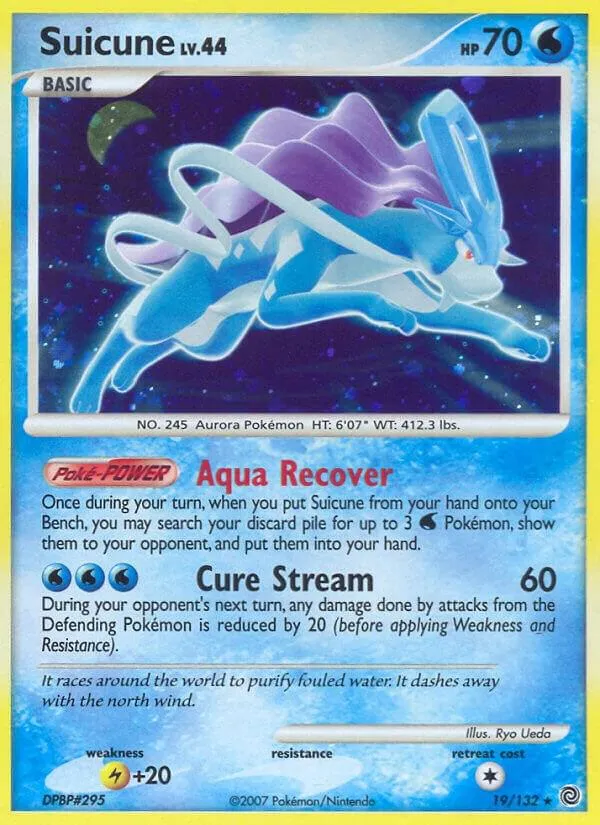 Diamond & Pearl—Secret Wonders 英語版 Suicune 19 カード表面