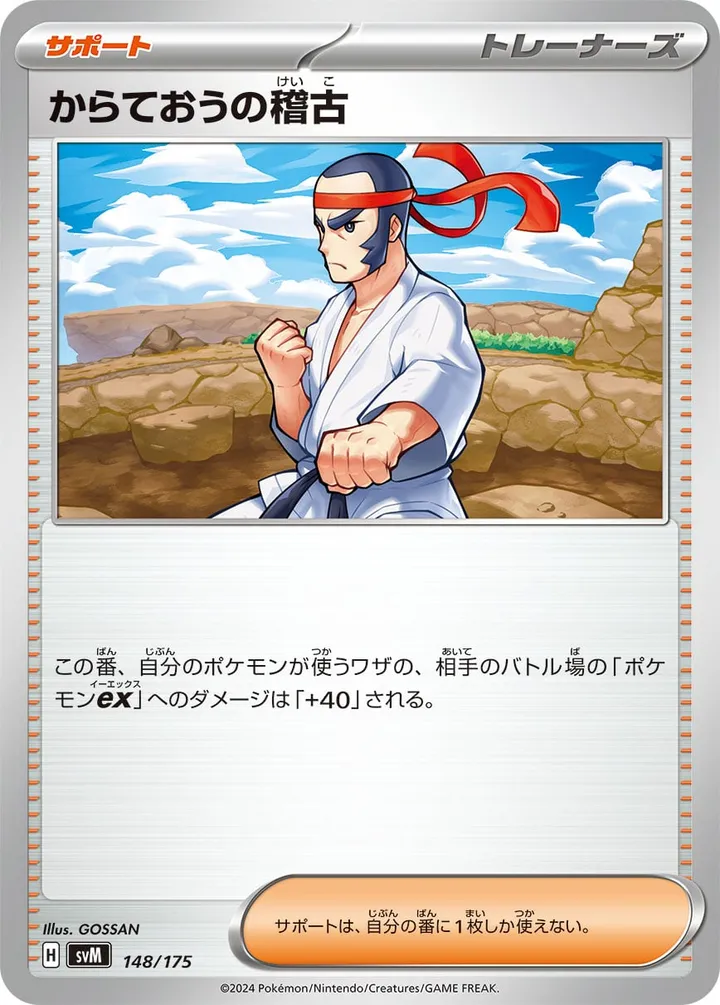 Front of Black Belt's Training 148, スタートデッキGenerations(ピカチュウex・カビゴンex/ルギアex・バンギラスex/カイオーガex・バシャーモex/ディアルガex・ルカリオex/レシラムex・モロバレルex/ゼルネアスex・オンバーンex/カプ・コケコex・ミミッキュex/ザシアンex・マホイップex/コライドンex・パルデアドオーex、全9種) Japanese