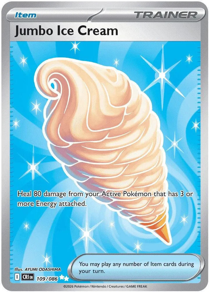 Mega Evolution—Chaos Rising 영어판 Jumbo Ice Cream 109 카드 앞면