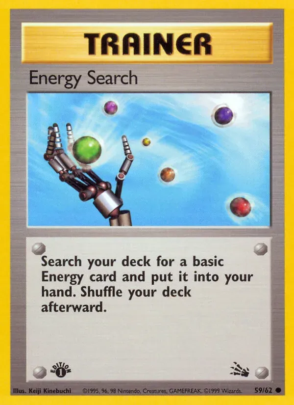 Fossil 영어판 Energy Search 59 카드 앞면