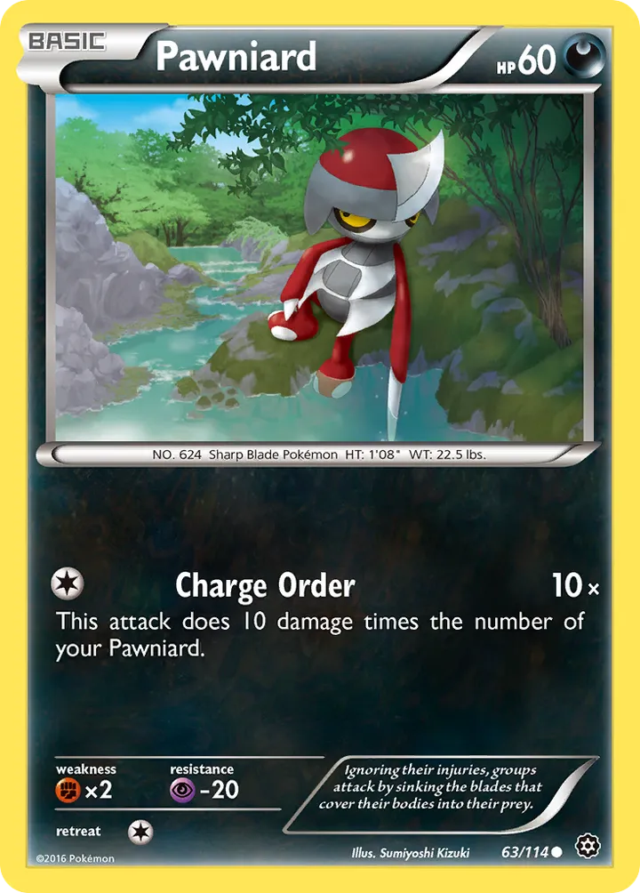 XY—Steam Siege 英語版 Pawniard 63 カード表面
