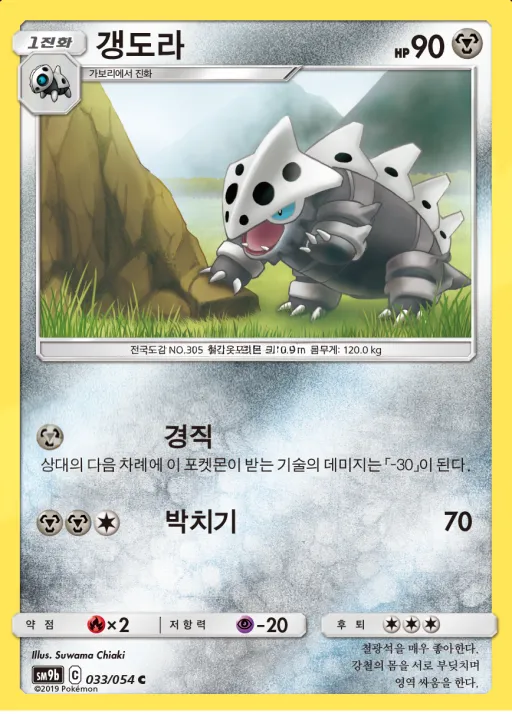 풀메탈월 韓国語版 갱도라 33 カード表面