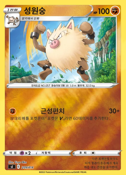 Front of 성원숭 209, 소드&실드 「스타트 덱 100」 Korean
