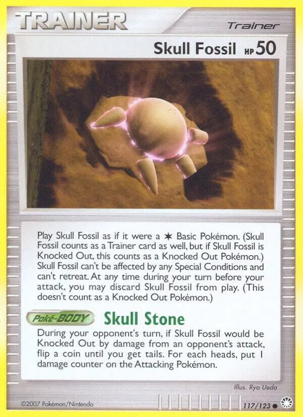Diamond & Pearl—Mysterious Treasures 英語版 Skull Fossil 117 カード表面