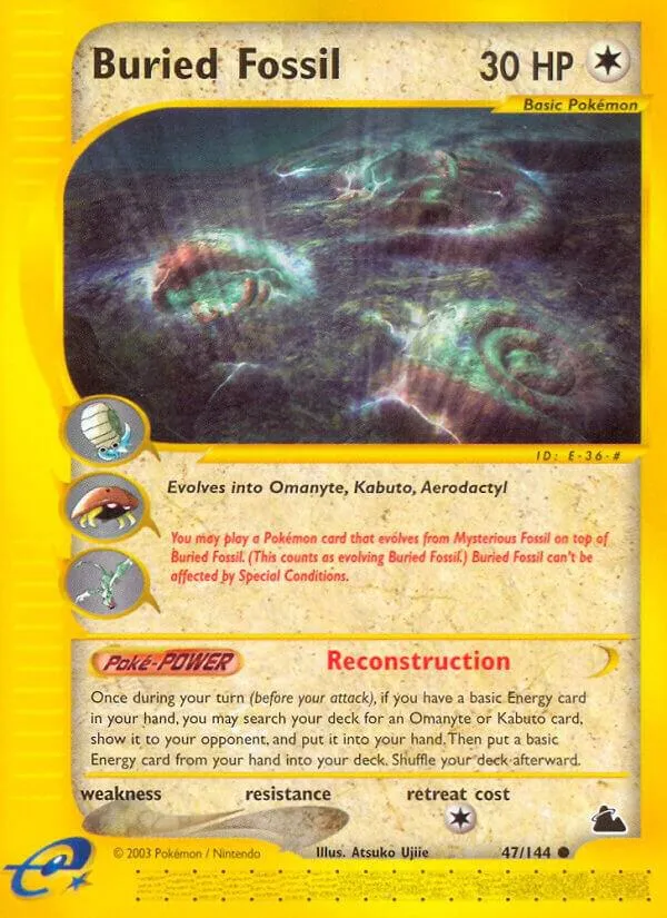 Skyridge 英語版 Buried Fossil 47 カード表面