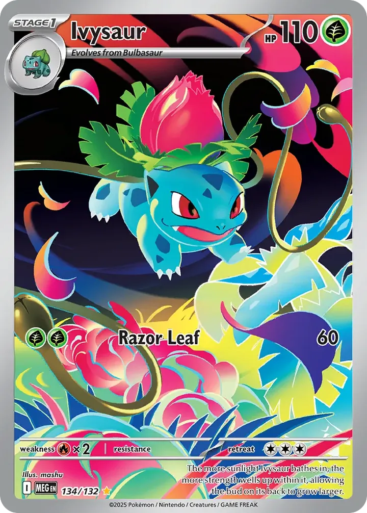 Mega Evolution 英語版 Ivysaur 134 カード表面