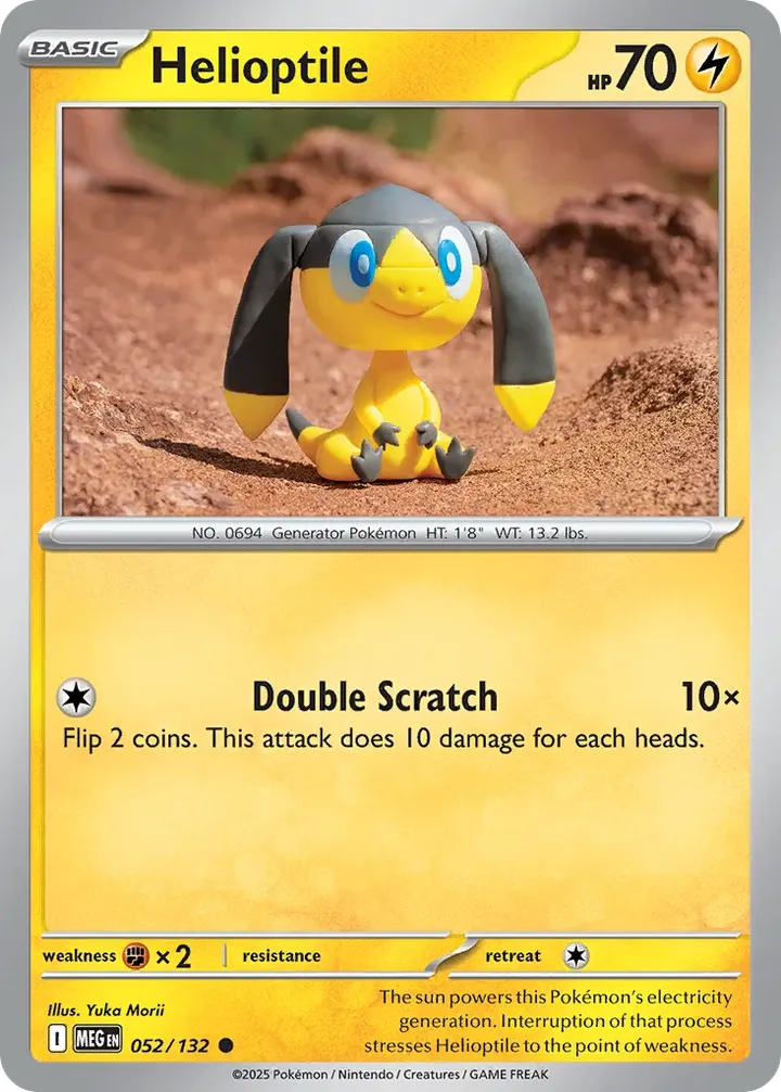 Mega Evolution 英語版 Helioptile 52 カード表面
