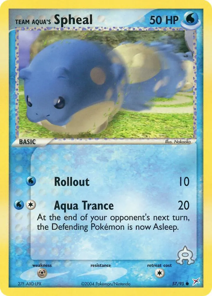 EX Team Magma vs Team Aqua 英語版 Team Aqua's Spheal 57 カード表面