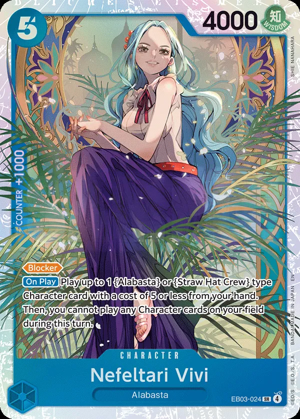 One Piece Heroines Edition 英語版 Nefeltari Vivi EB03-024 カード表面