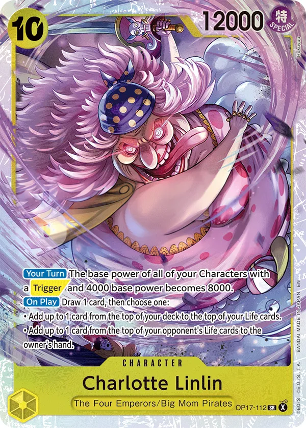 The World's Strongest Warriors 英語版 Charlotte Linlin OP17-112 カード表面