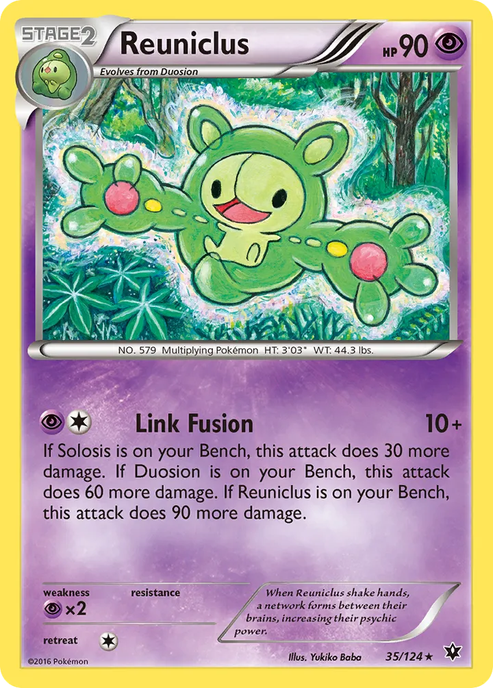 XY—Fates Collide 영어판 Reuniclus 35 카드 앞면