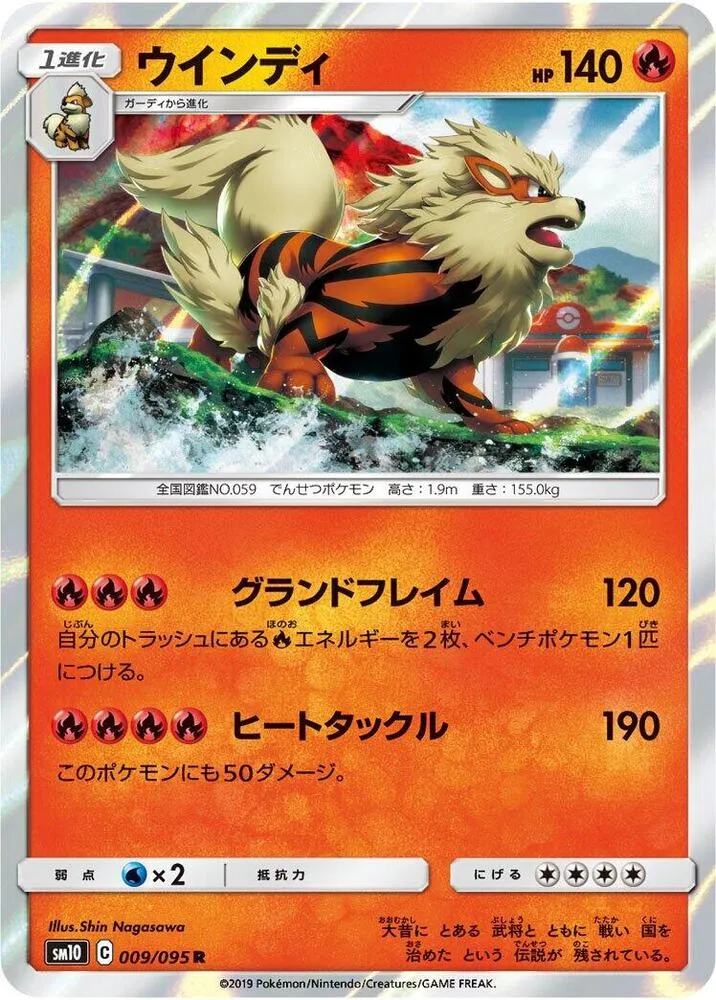 Front of Arcanine 9, ダブルブレイズ Japanese