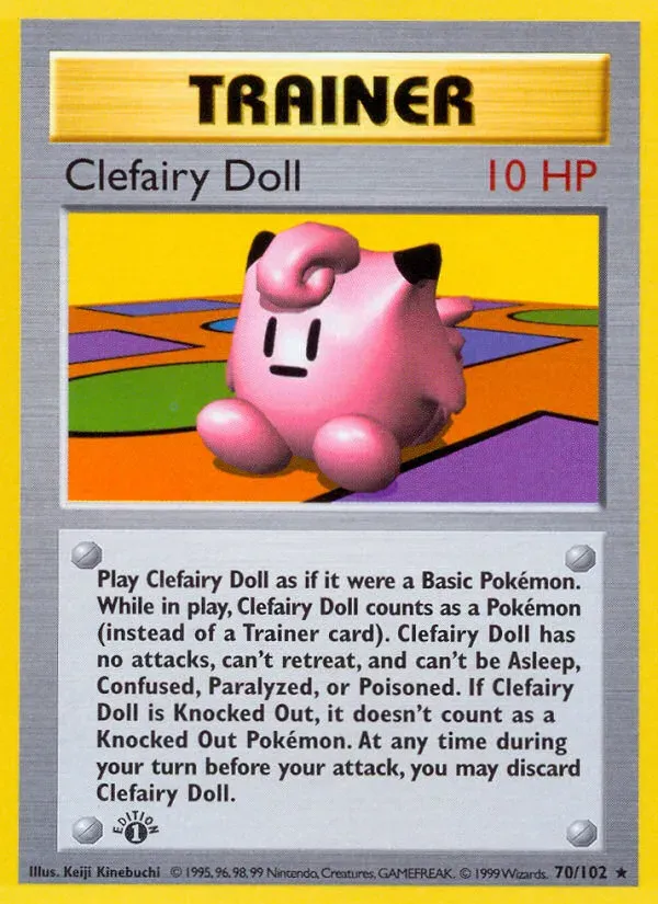 Base Set 영어판 Clefairy Doll 70 카드 앞면