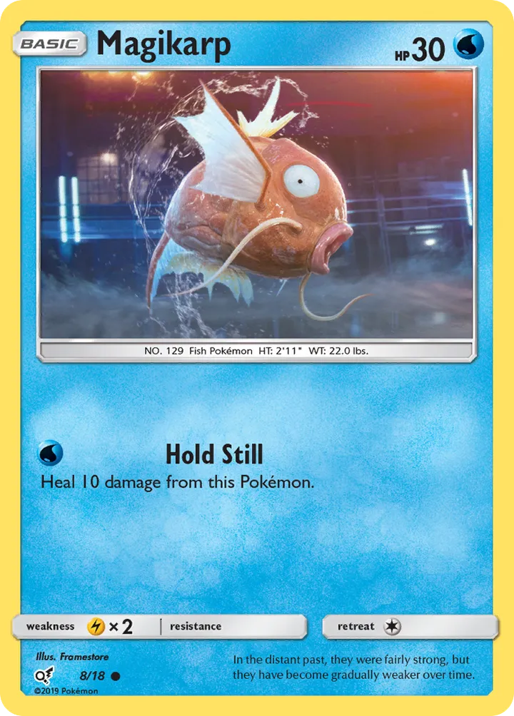 Detective Pikachu 英語版 Magikarp 8 カード表面