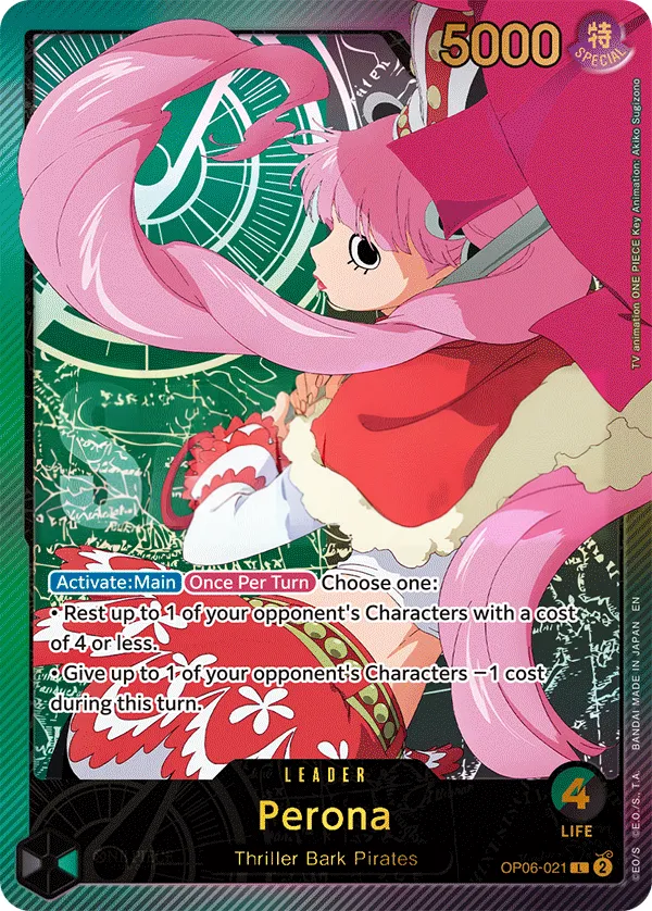 Wings of the Captain 英語版 Perona OP06-021 · パラレル 2 カード表面
