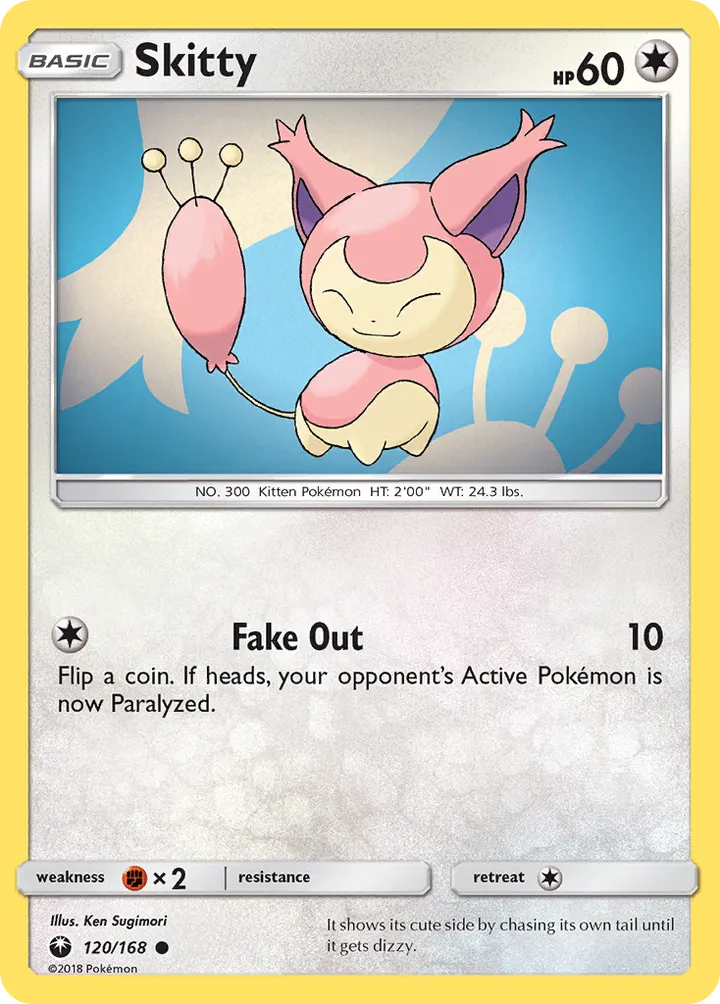 Sun & Moon—Celestial Storm 영어판 Skitty 120 카드 앞면