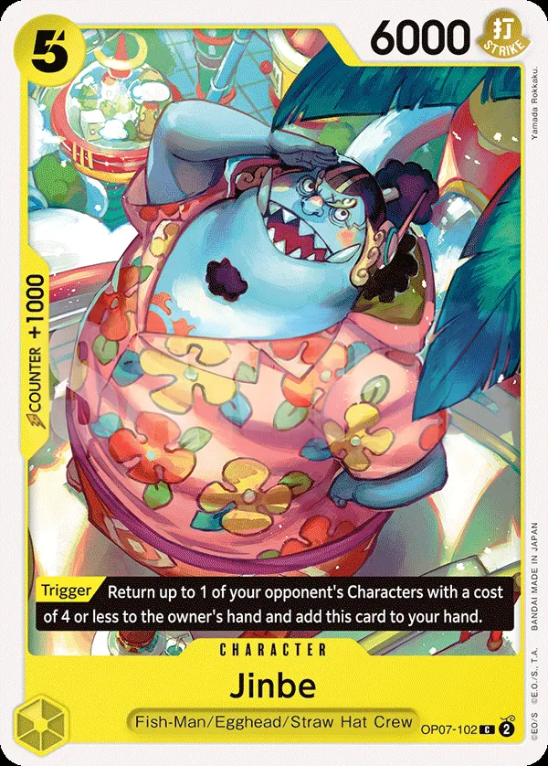 500 Years in the Future 영어판 Jinbe OP07-102 카드 앞면