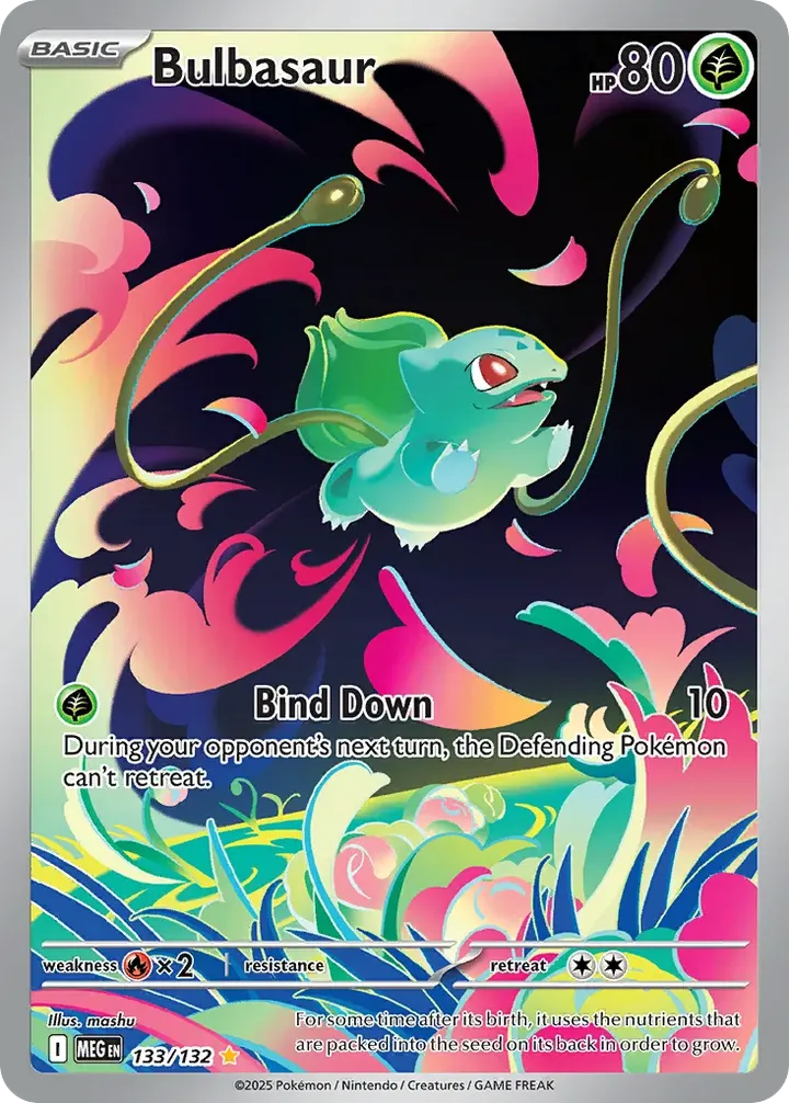 Mega Evolution 영어판 Bulbasaur 133 카드 앞면
