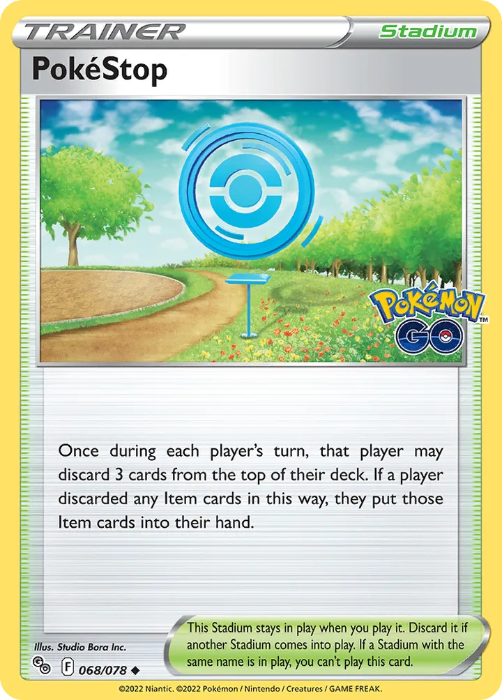 Pokémon TCG: Pokémon GO 英語版 PokéStop 68 カード表面