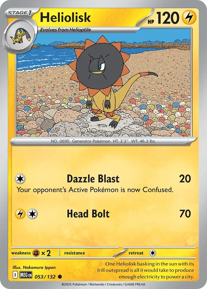 Mega Evolution 英語版 Heliolisk 53 カード表面