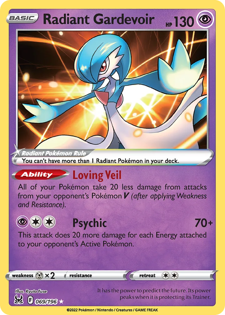 Sword & Shield—Lost Origin 영어판 Radiant Gardevoir 69 카드 앞면
