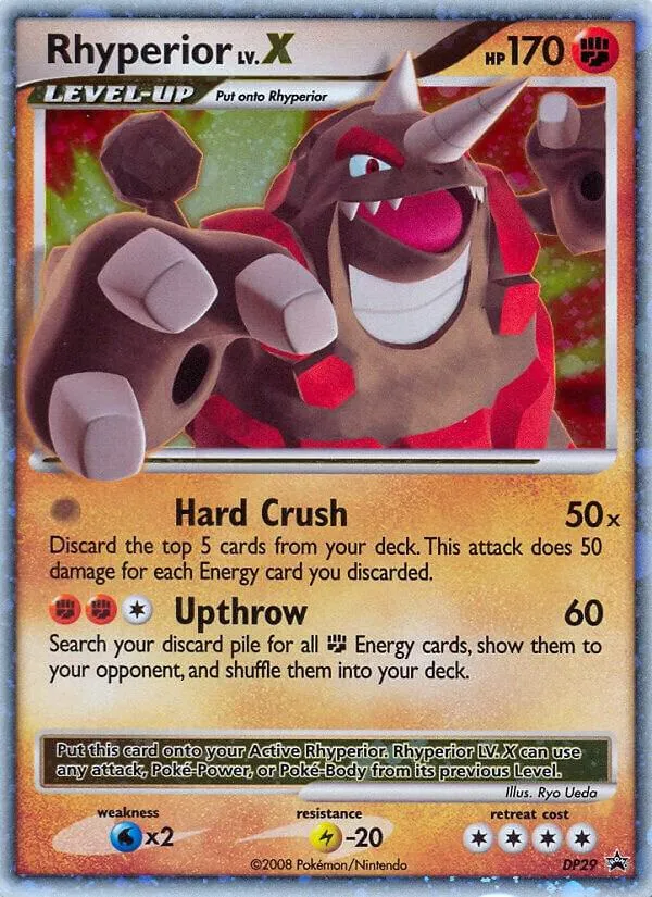 DP Black Star Promos 영어판 Rhyperior LV.X DP29 카드 앞면