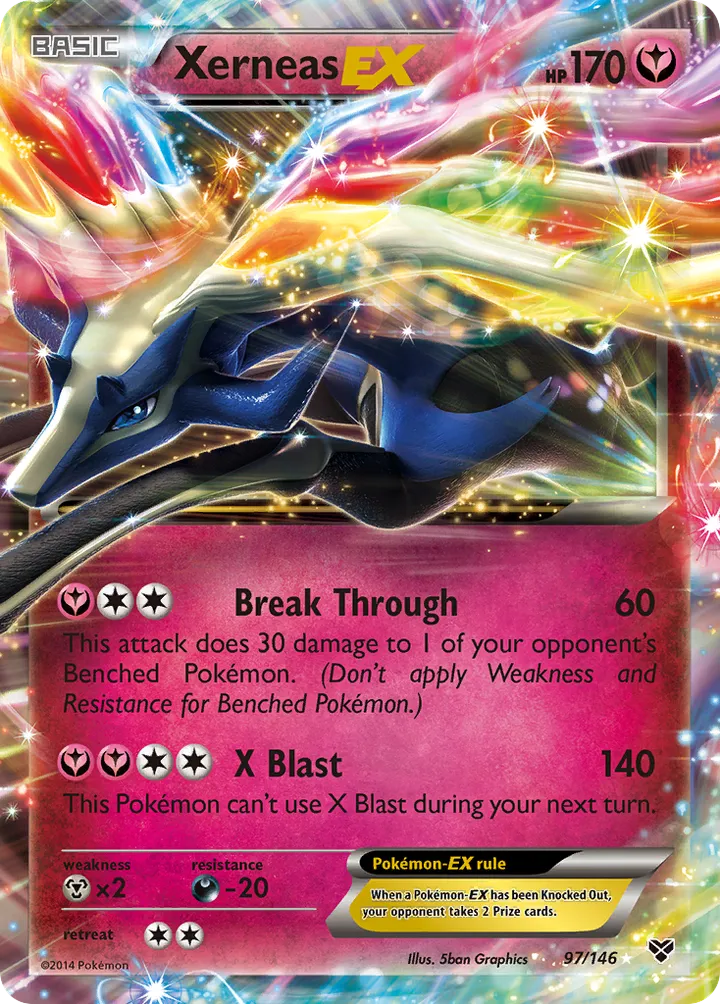 XY 英語版 Xerneas-EX 97 カード表面