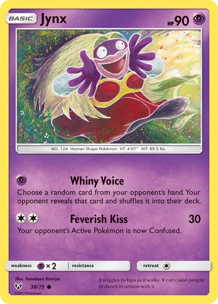 Shining Legends 영어판 Jynx 38 카드 앞면