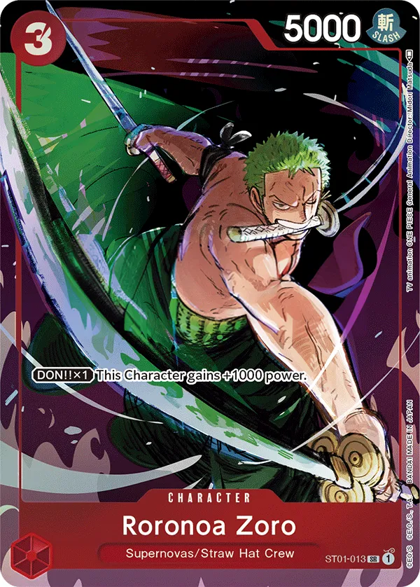 Front of Roronoa Zoro ST01-013 · Parallel 2, Straw Hat Crew English