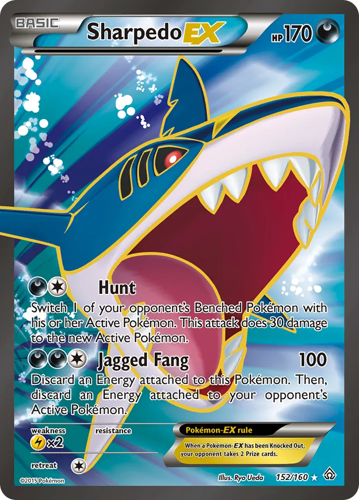 XY—Primal Clash 英語版 Sharpedo-EX 152 カード表面