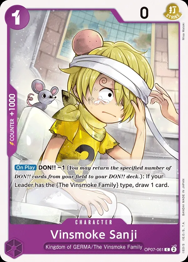 500 Years in the Future 英語版 Vinsmoke Sanji OP07-061 カード表面