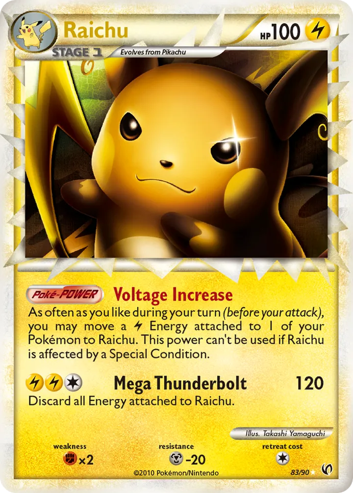 HS—Undaunted 英語版 Raichu 83 カード表面