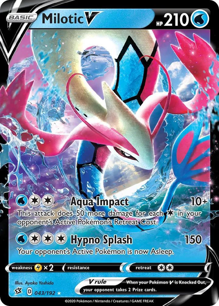 Sword & Shield—Rebel Clash 英語版 Milotic V 43 カード表面