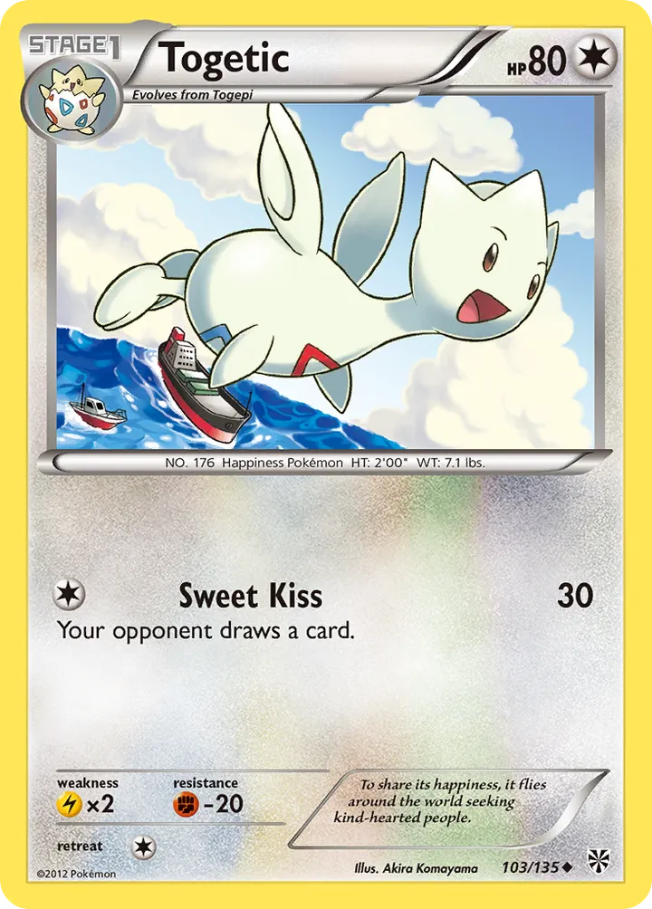 Black & White—Plasma Storm 영어판 Togetic 103 카드 앞면