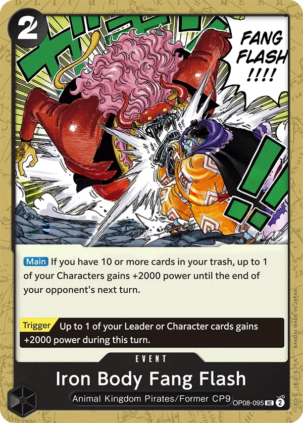 Two Legends 英語版 Iron Body Fang Flash OP08-095 カード表面