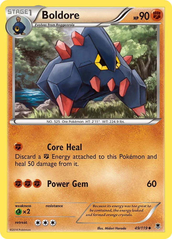 XY—Phantom Forces 영어판 Boldore 49 카드 앞면