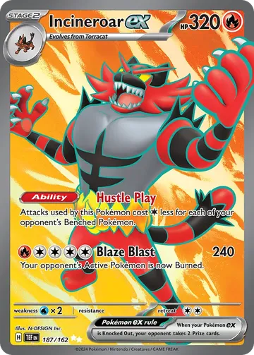 Incineroar ex 187 $2.78