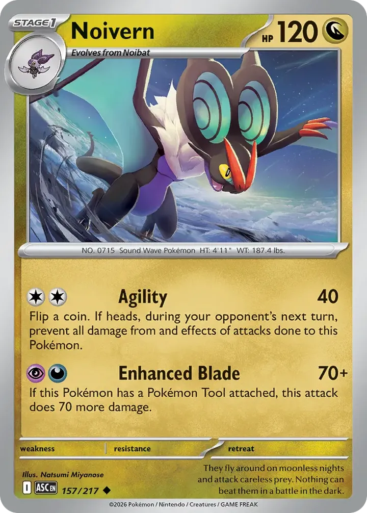 Mega Evolution—Ascended Heroes 英語版 Noivern 157 カード表面