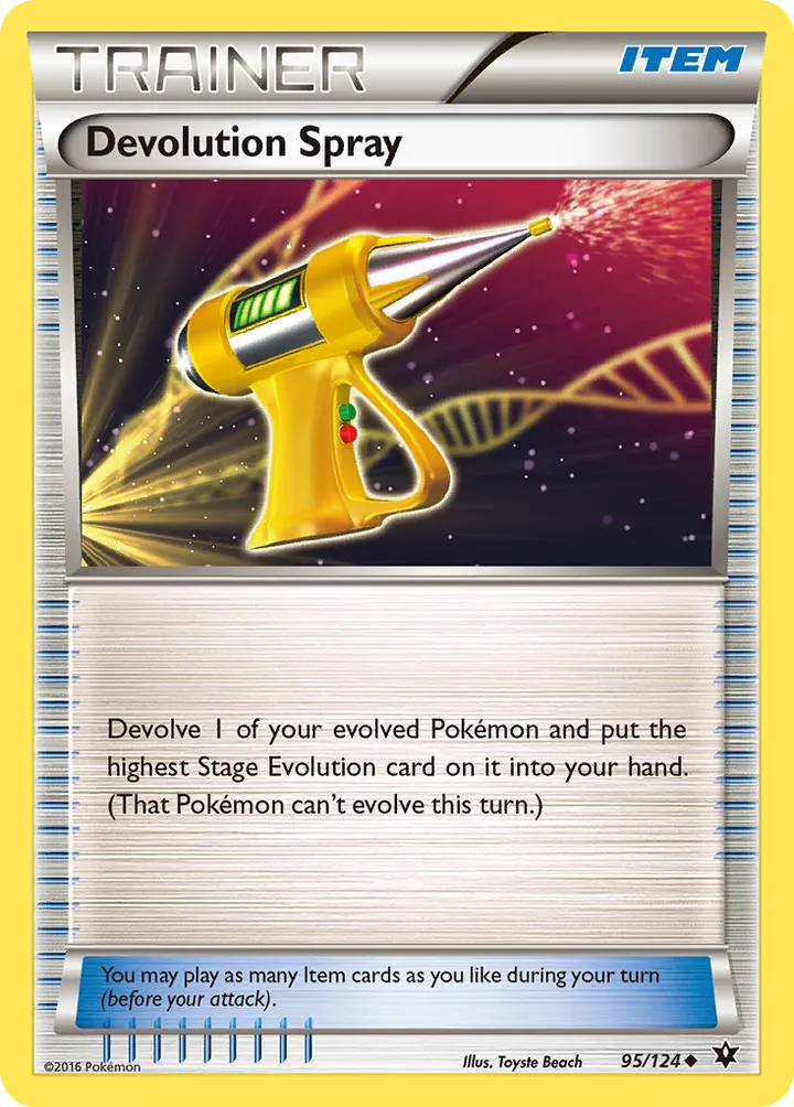 XY—Fates Collide 英語版 Devolution Spray 95 カード表面