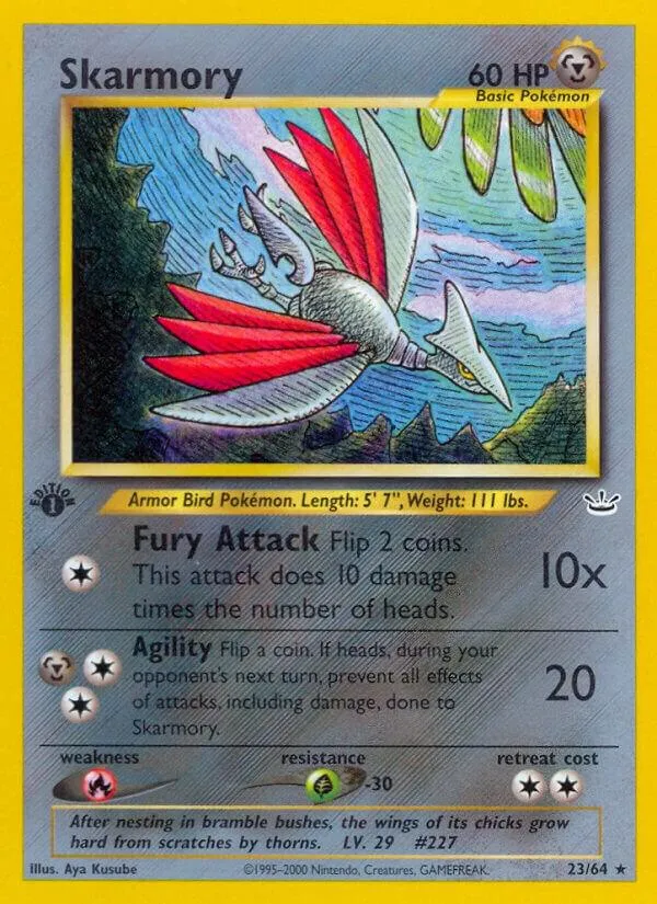 Neo Revelation 영어판 Skarmory 23 카드 앞면