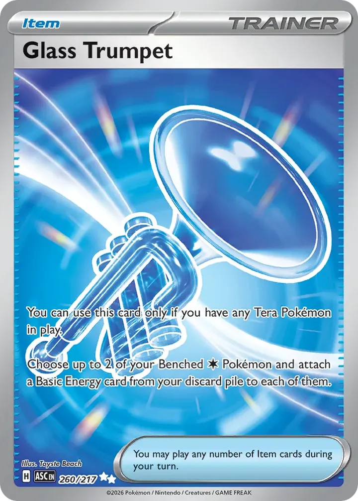 Mega Evolution—Ascended Heroes 영어판 Glass Trumpet 260 카드 앞면