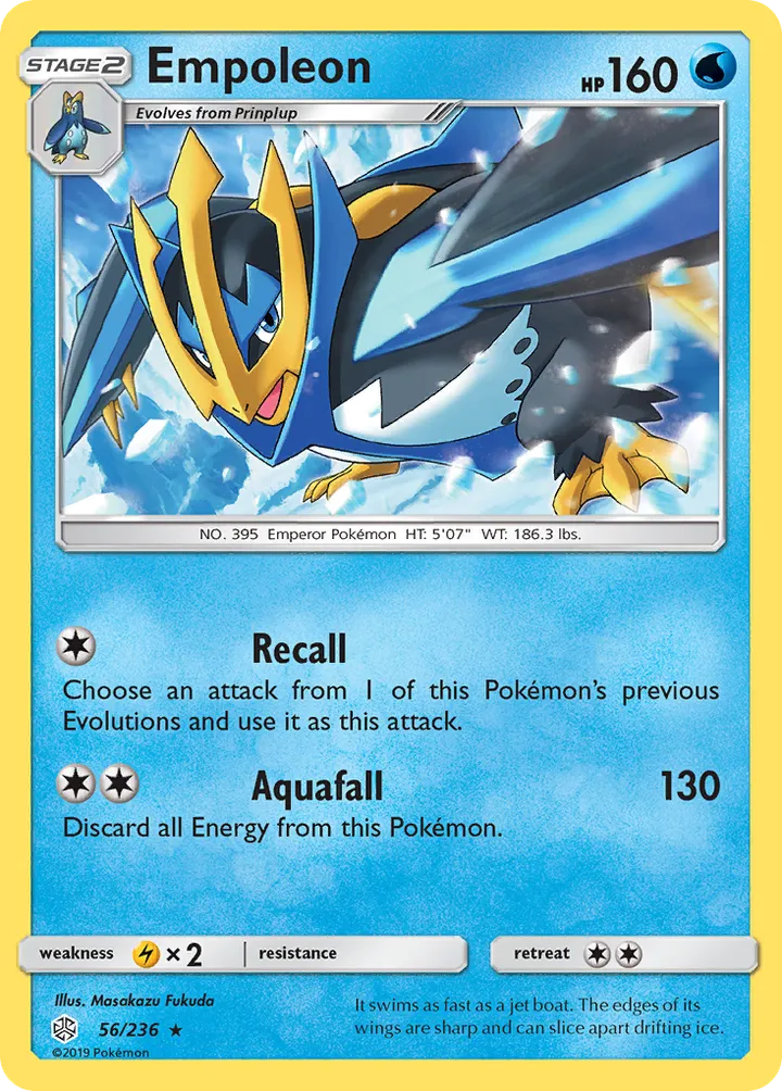 Front of Empoleon 56, Sun & Moon—Cosmic Eclipse English