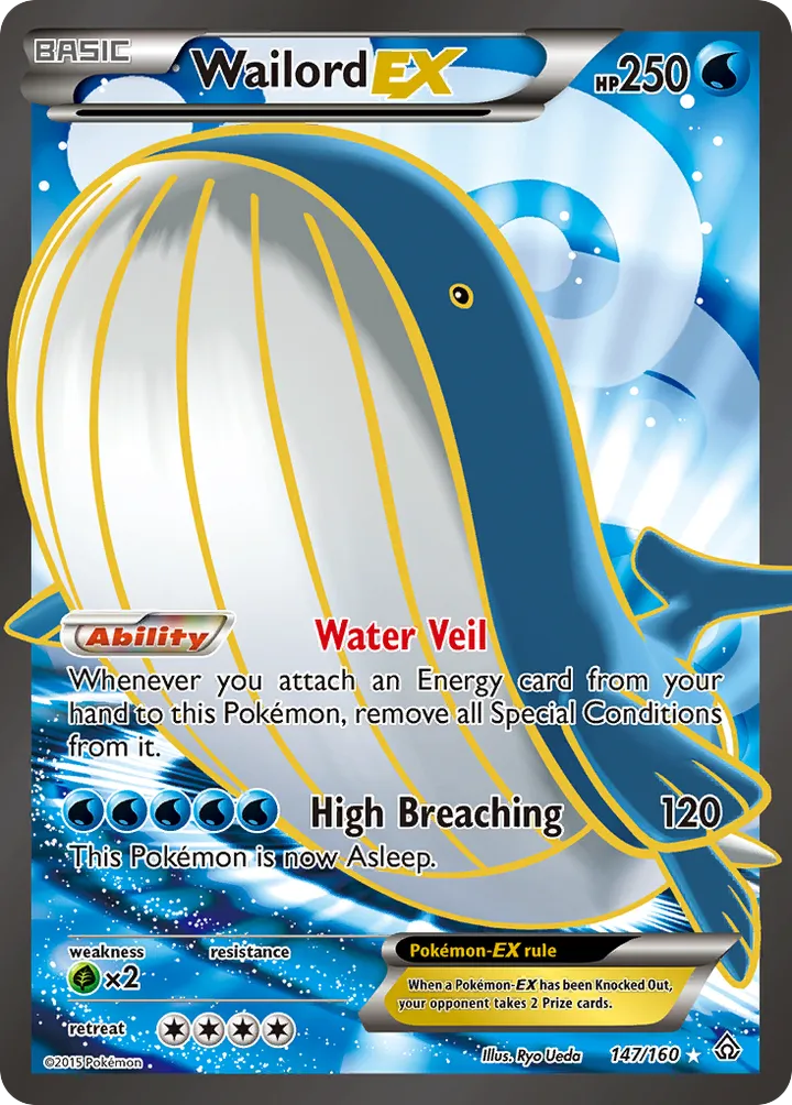 XY—Primal Clash 英語版 Wailord-EX 147 カード表面