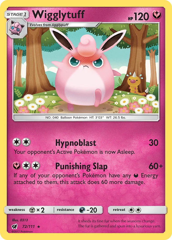 Sun & Moon—Crimson Invasion 英語版 Wigglytuff 72 カード表面