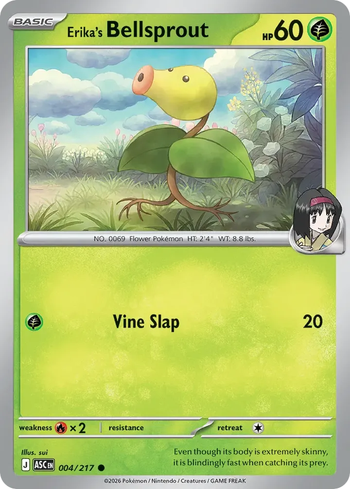 Mega Evolution—Ascended Heroes 영어판 Erika's Bellsprout 4 카드 앞면