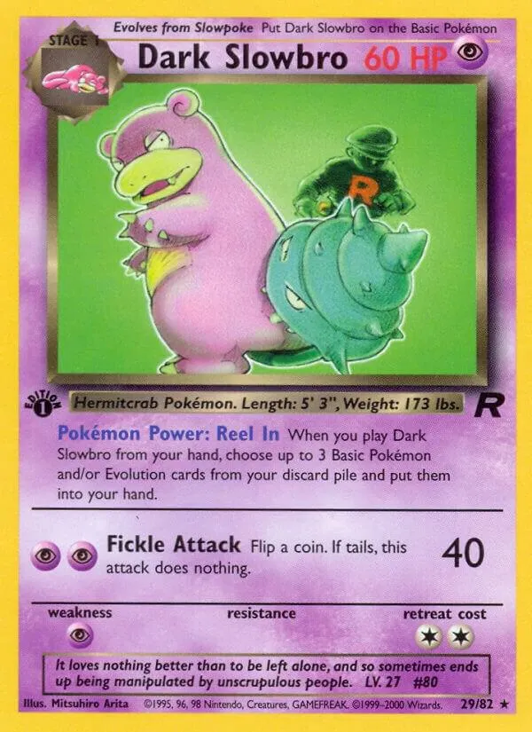 Team Rocket 英語版 Dark Slowbro 29 カード表面