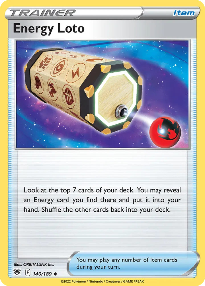 Front of Energy Loto 140, Sword & Shield—Astral Radiance English