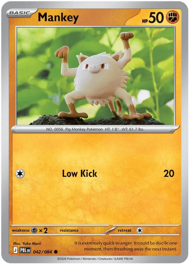 Mega Evolution—Pitch Black 영어판 Mankey 42 카드 앞면