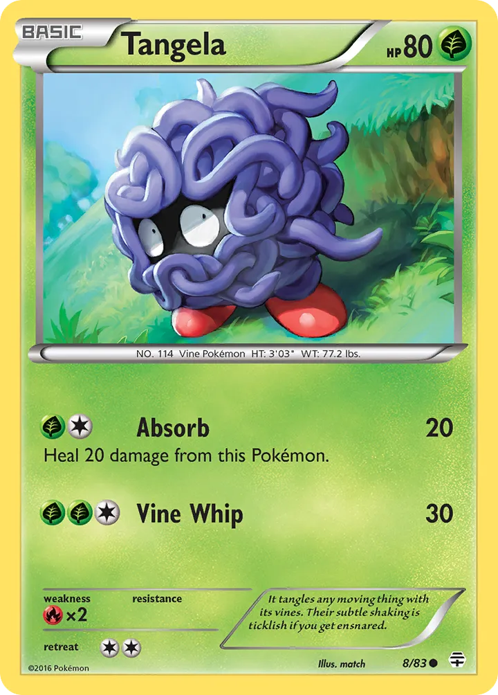 Generations 英語版 Tangela 8 カード表面